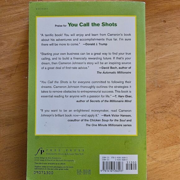 You Call The Shots by Cameron Johnson Paperback Exc Condition - Picture 2 of 4